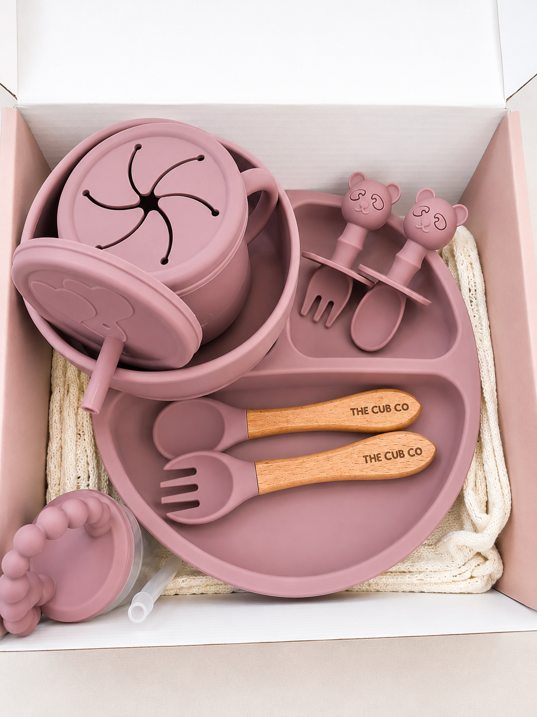 The Cub Co Complete Weaning Set - Bright Pink